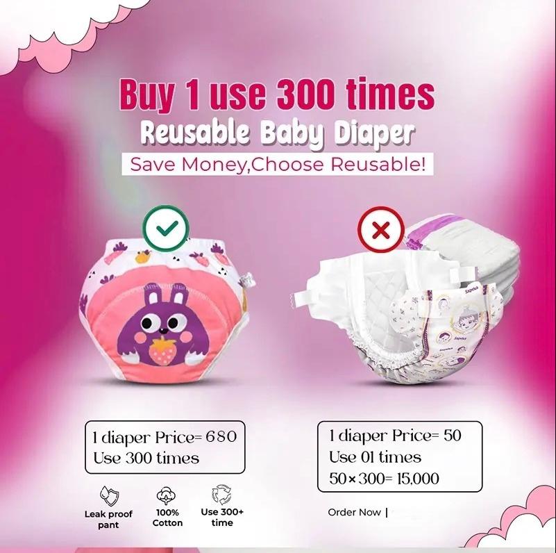 Kids Reusable Baby Diaper & Training Pants