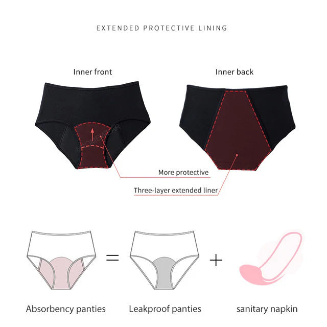 4 Layers Premium Leak-Proof Period Panty For Heavy Flow.